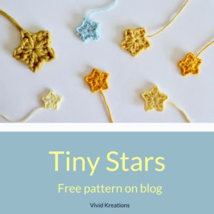 Tiny Stars - Free Crochet Pattern by Vivid Kreations.