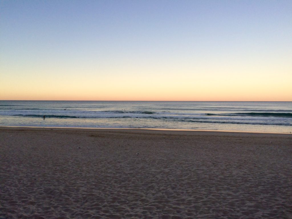 Ah the beach and sunset combined into one calming image! Surfers Paradise, Qld.