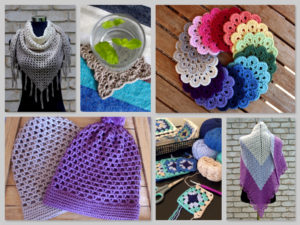 Various crochet items.